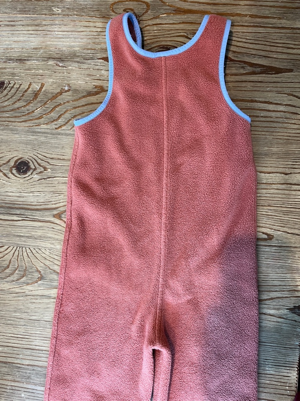 Patagonia Rust Fleece Overalls with Yellow Chest Patch - Picture 4 of 4